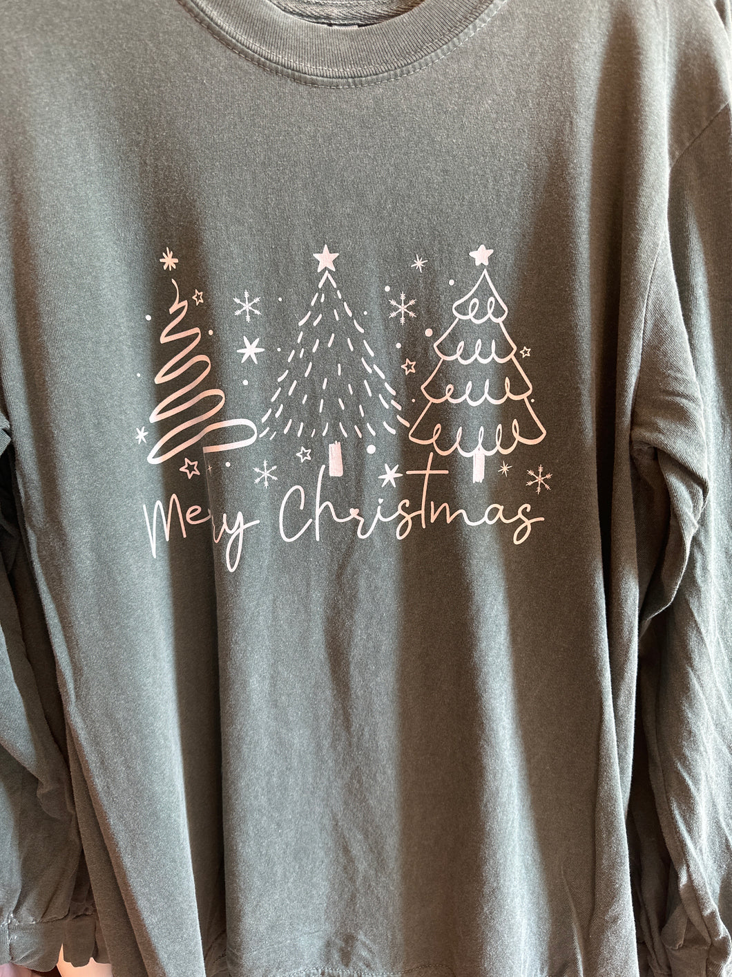 Merry Christmas- LS - Comfort Colors