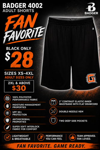 Diller-Odell Track Fundraiser – Badger 4002 Adult Performance Shorts