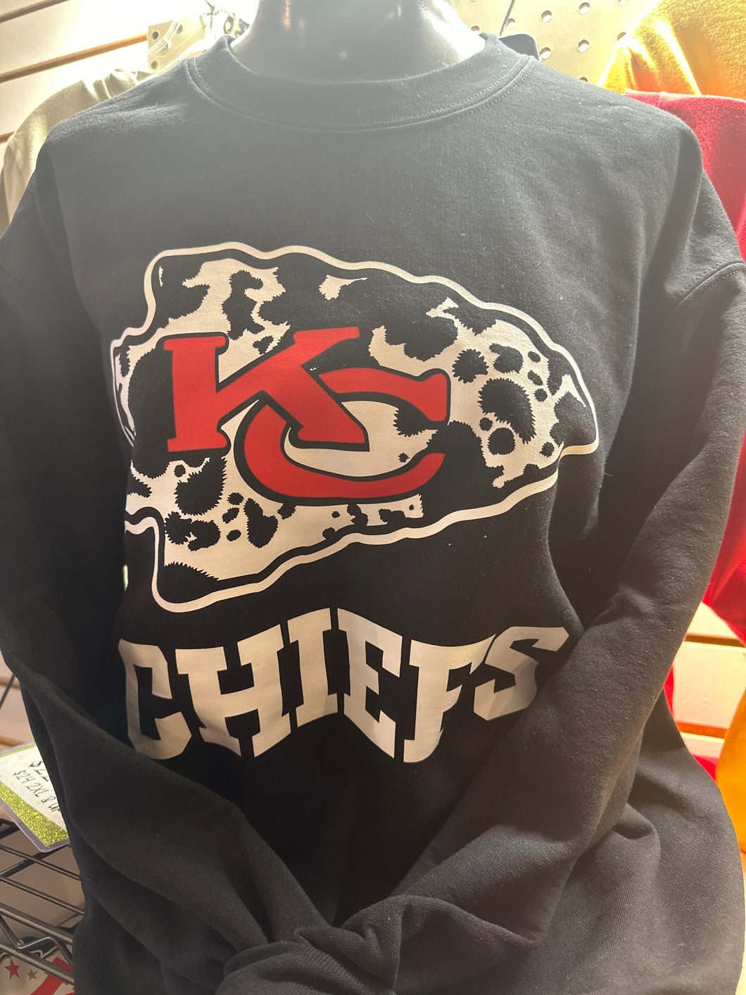 KC Cowprint Crewneck