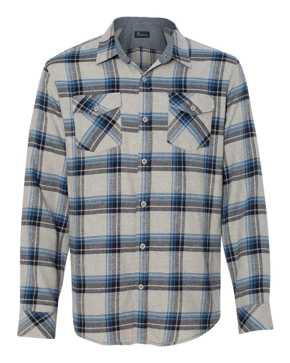 Blue & Grey Long Sleeve Flannel Shirt