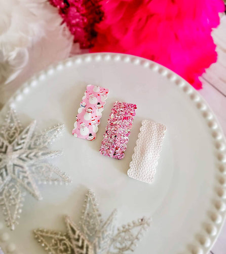 Snowmen Buddies Snap Clip 3pak