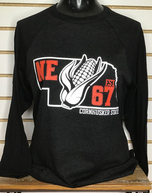 NE Cornhusker State shirt 3/4 Sleeve